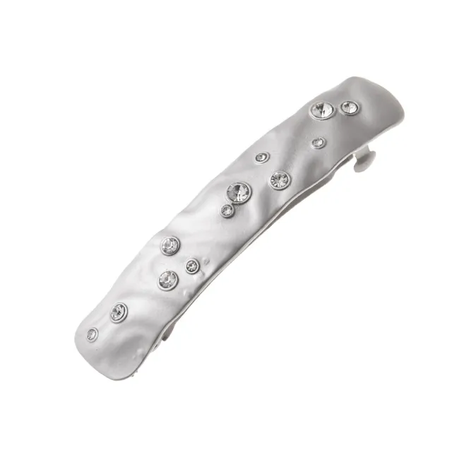 Diamond Irregular Spring Clip Hair Accessory Silver - Shop at LoveMi