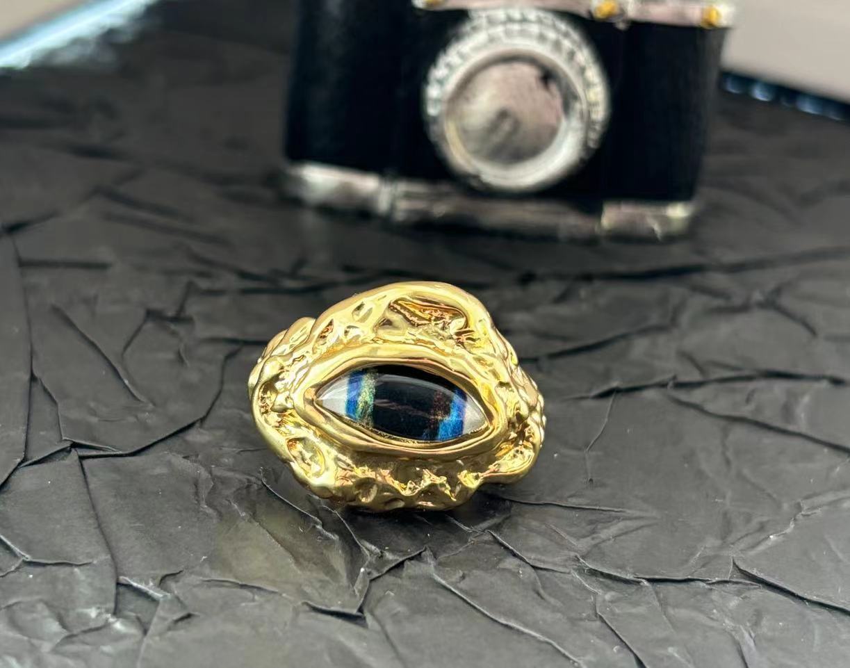 All-around Eye Facial Features Series Adjustable Ring