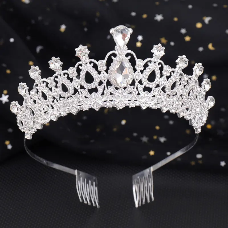 Crystal Diamond Bridal Wedding Dinner Headpiece