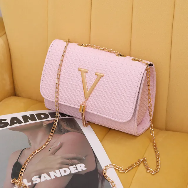 Women's Plaid Tassel Large Capacity Fashion Messenger Bag Pink - Shop at LoveMi