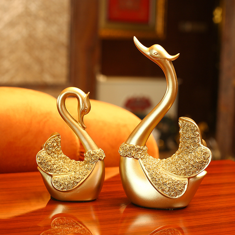 European-style Long Neck Goose Living Room Home Crafts Decorations