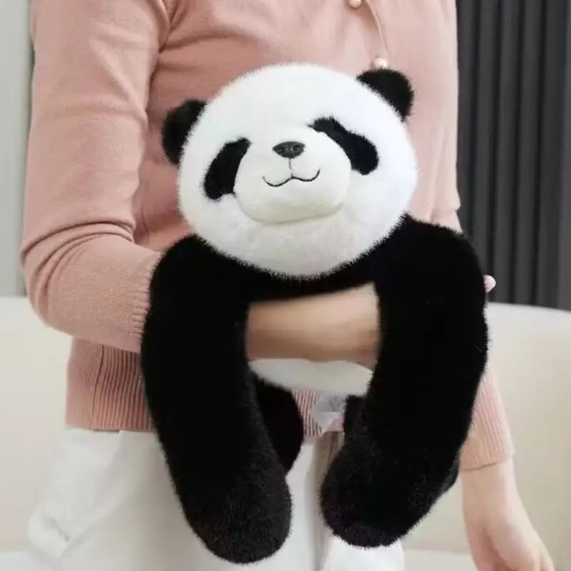 Cute Soft And Cozy Panda-shaped Cartoon Pillow Plush Toy