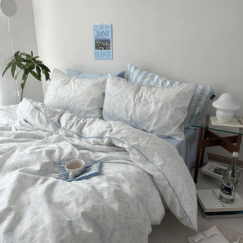 Embedded Rope Style Cotton Single Piece Duvet