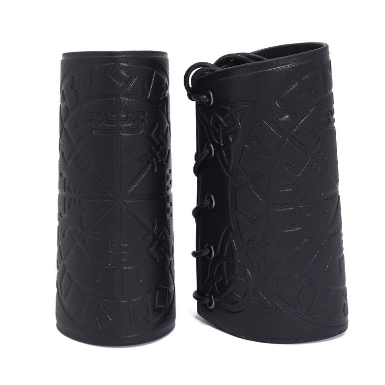 Title 11, Leather Arm Guard Retro Nordic Viking Totem Pun...