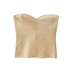 Summer New Women's Underwear Knitted Top - Gold - View 1