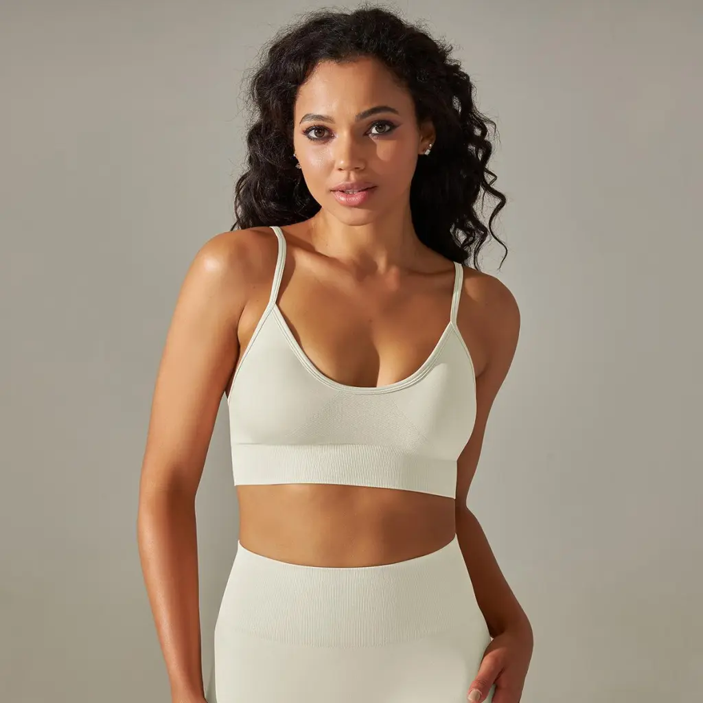 Seamless Knitted Quick-drying Yoga Vest Camisole For Women - White