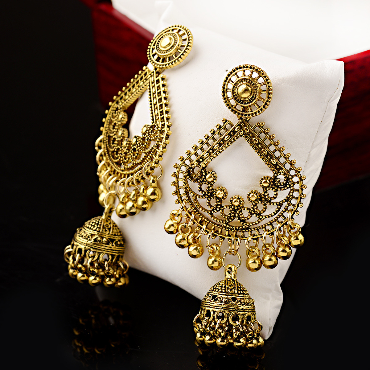 Bell Bird Cage Bohemian Ethnic Style Personalized Temperament Earrings Female