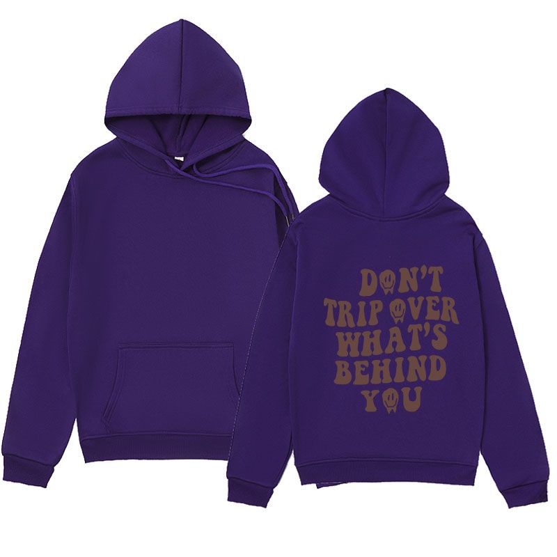 Letter Print Hoodie Autumn And Winter Fleece American Sweater