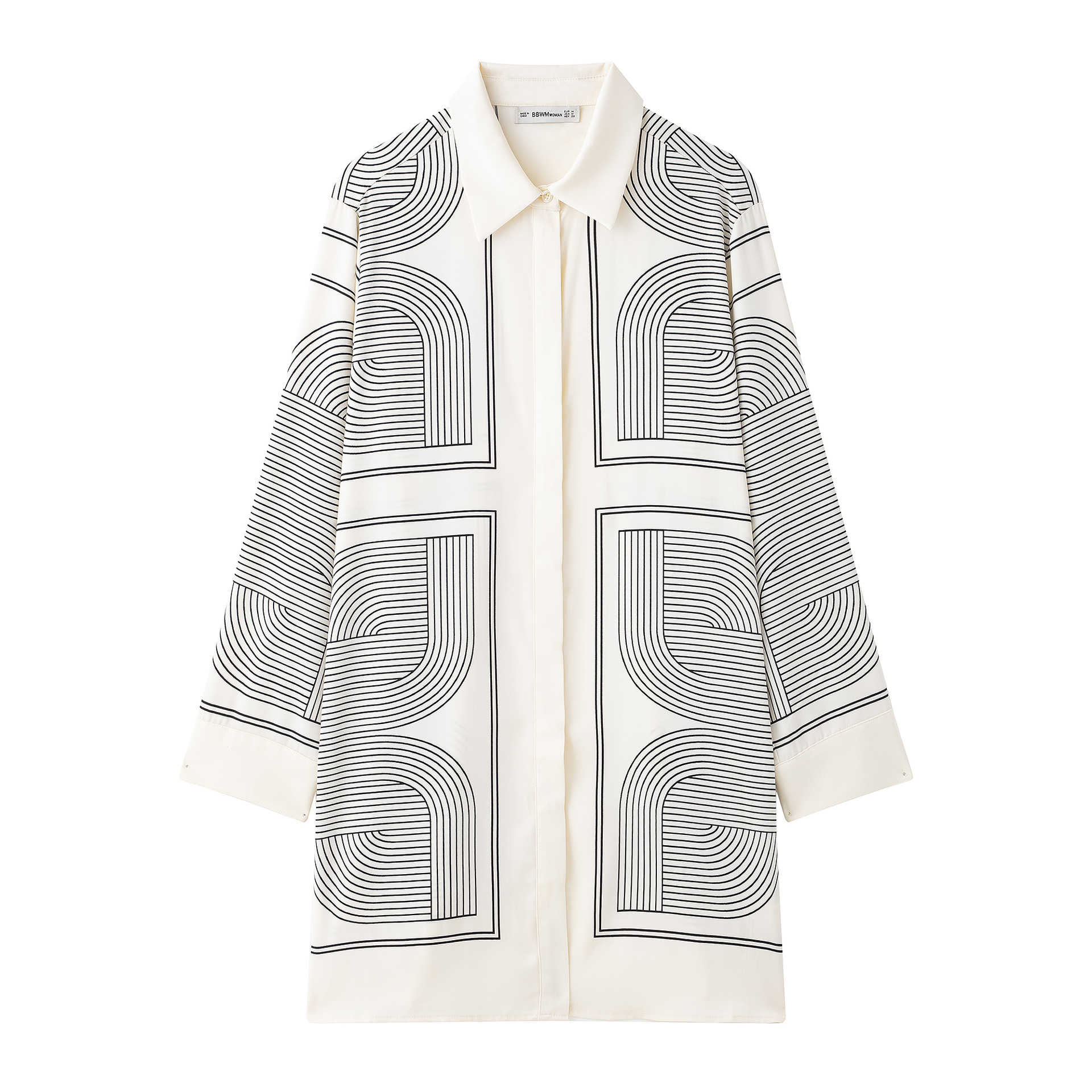 Casual Printing Diagonal Cloth Shirt Dress