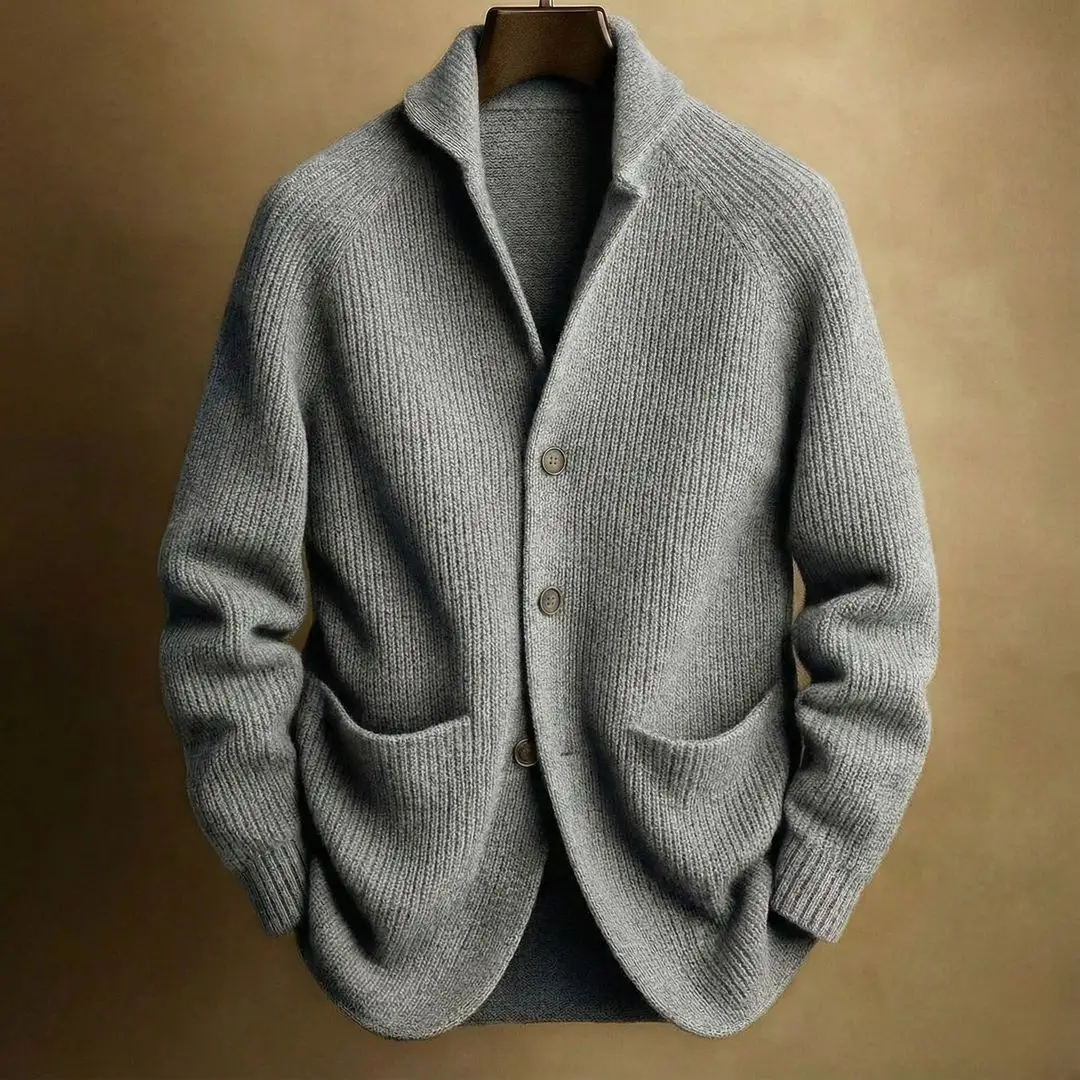 Men's Knitted Cardigan Fashion Casual Pocket Button