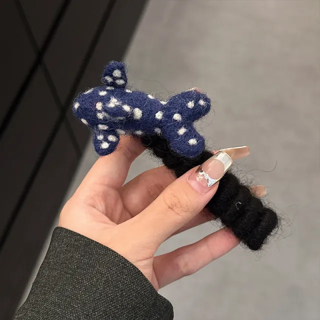 High Elasticity, Durable, No Harm To Hair Net Red Braided Hair Wool Dark Blue Whale - Shop at LoveMi