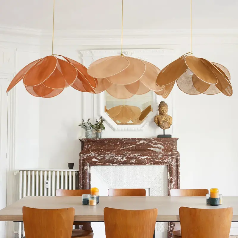 Cloth-craft Hanging Lamp Log Wind Hotel