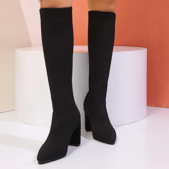 High Heel Fashion Boots For Women Black - Shop at LoveMi
