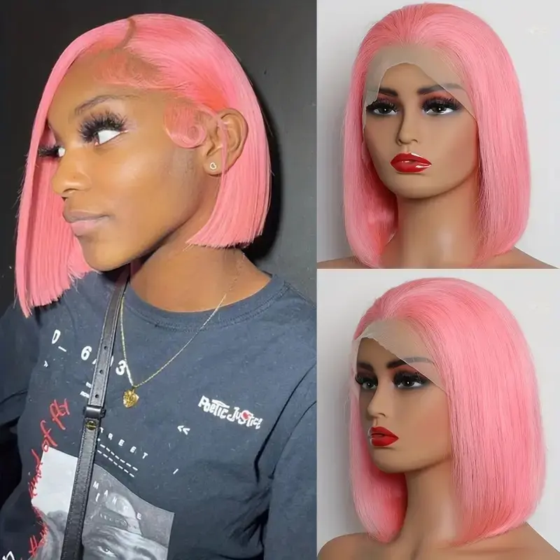 Front Lace Wig Women's Mid-length Short Straight