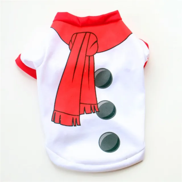 Red Christmas Style Christmas Snowman Pet Clothing Dog T shirt Christmas Snowman - Shop at LoveMi