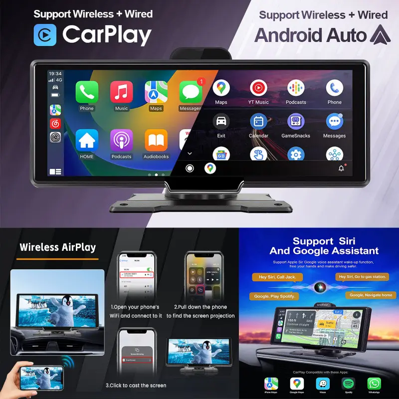 Dashboard Car Smart Screen Wireless