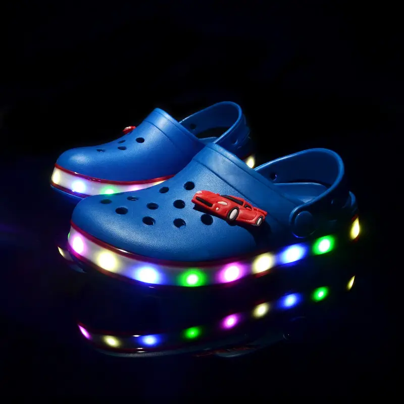 Shoes With LED Light Children's Hole Summer
