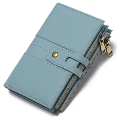 Fashion Women's Short Leisure Coin Purse - Blue - View 1