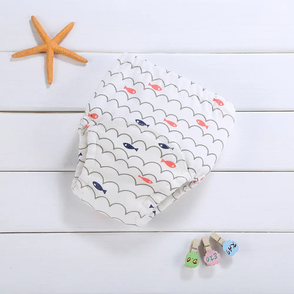 Baby Four-layer Gauze Diaper Pants Pure Cotton