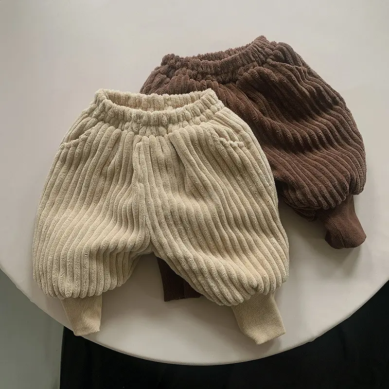 Boys And Girls Korean Winter Thickened Striped
