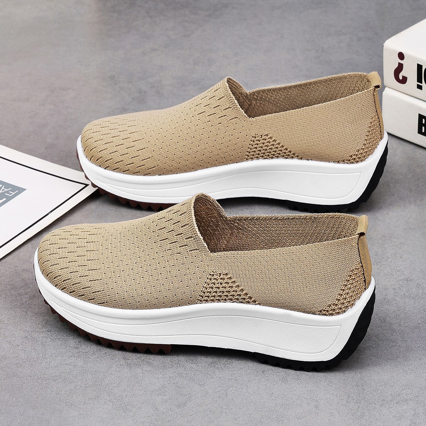 Cuff-height Heel-less Thick-soled Shoes