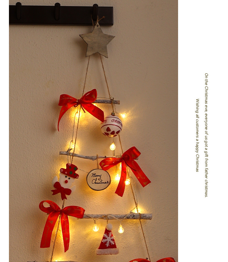 Title 4, Wall Luminous Non-woven Christmas Tree Window D...