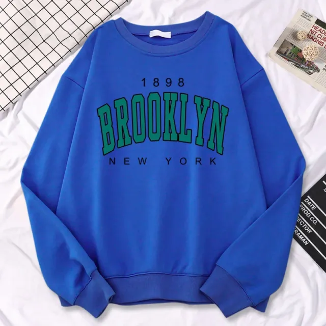Autumn Kawaii Womens Sweatshirts 1898 Brooklyn Blue - Shop at LoveMi