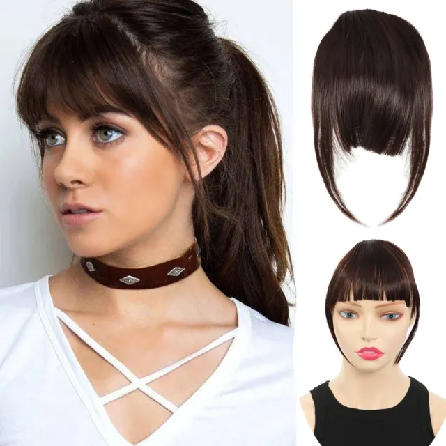 Long Curly Hair One Piece Bangs Wig Set Black - Shop at LoveMi