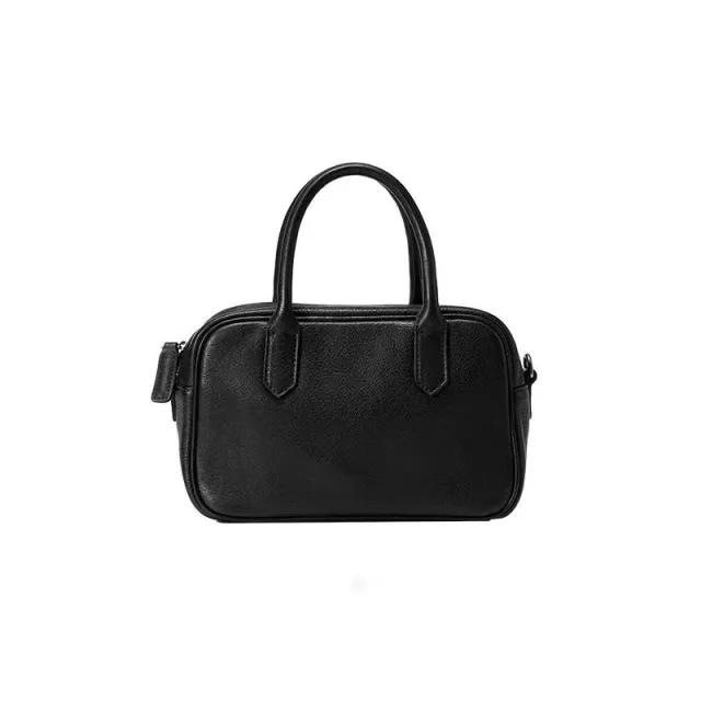 Bowling Bag Fashion Shoulder Messenger Handbag Black - Shop at LoveMi