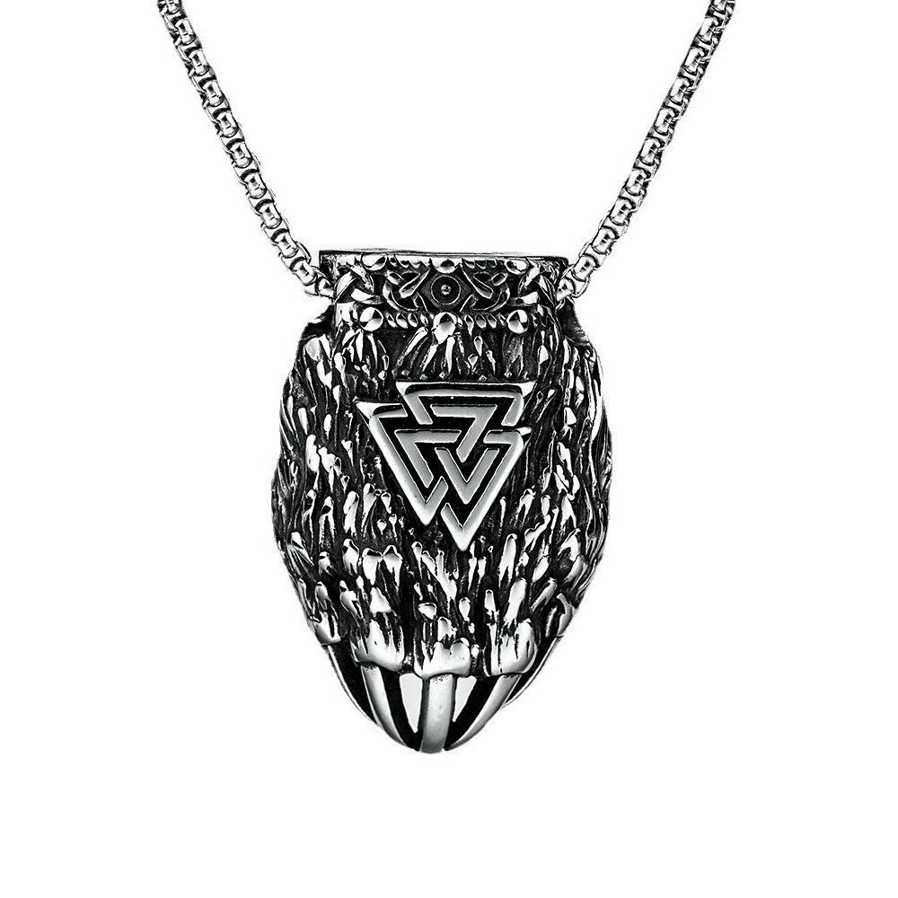 Vintage Men's Stainless Steel Ornament Titanium Steel Pendant Necklace