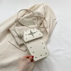 Fashion Simple Shoulder Leisure Commute Crossbody Bag - White - View 1