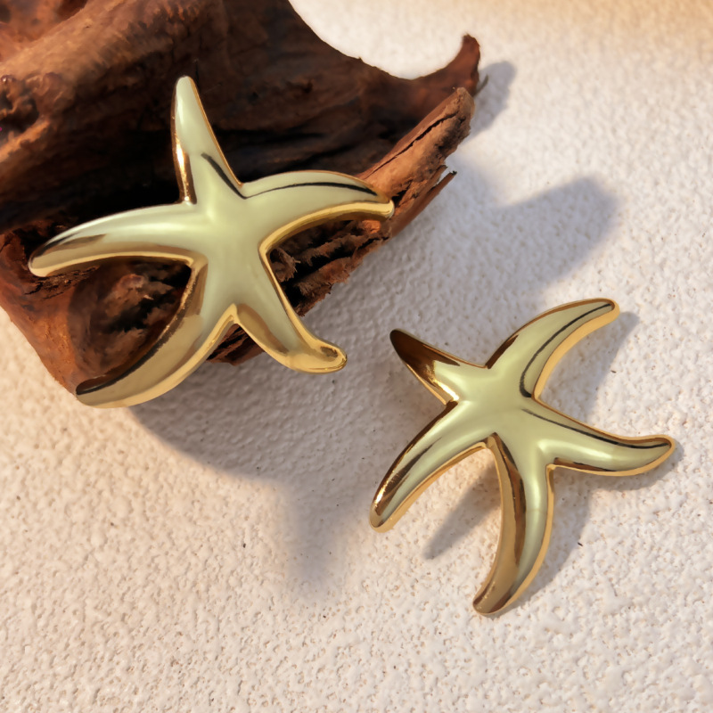 Stainless Steel Earrings Women's Glossy Slender