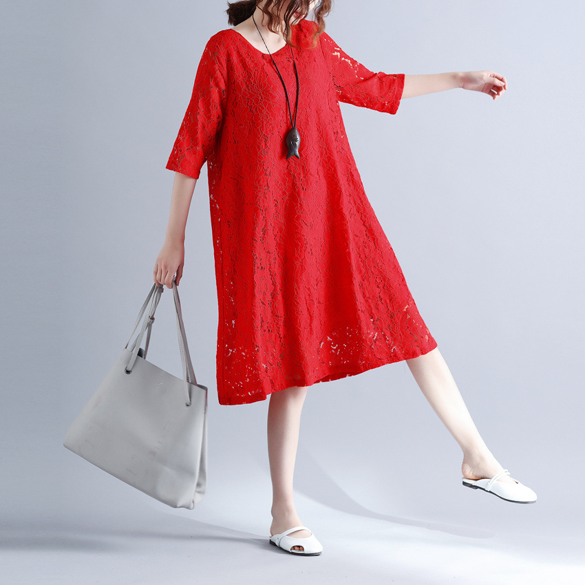 Women's Artistic Slimming Lace Long Dress