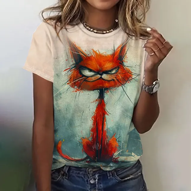 Printed Animal Casual Short sleeved Top Female C01W23Ssdm43Jx00193 Xxxl - Shop at LoveMi