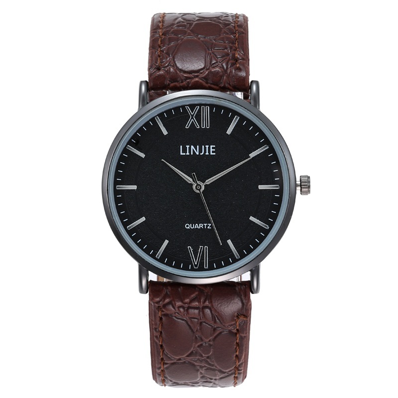 Fashion Men's Watch Casual Leather Belt