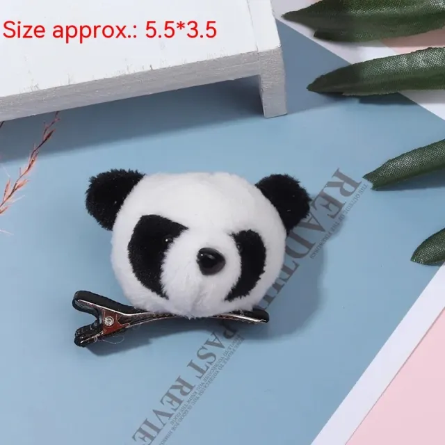 Cute Cartoon Plush Panda Headband Hair Accessories Barrettes - Shop at LoveMi