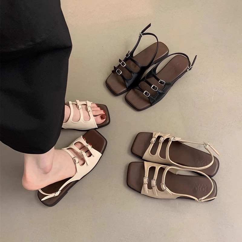 Buckle Flat Roman Sandals, picture 2 of 4