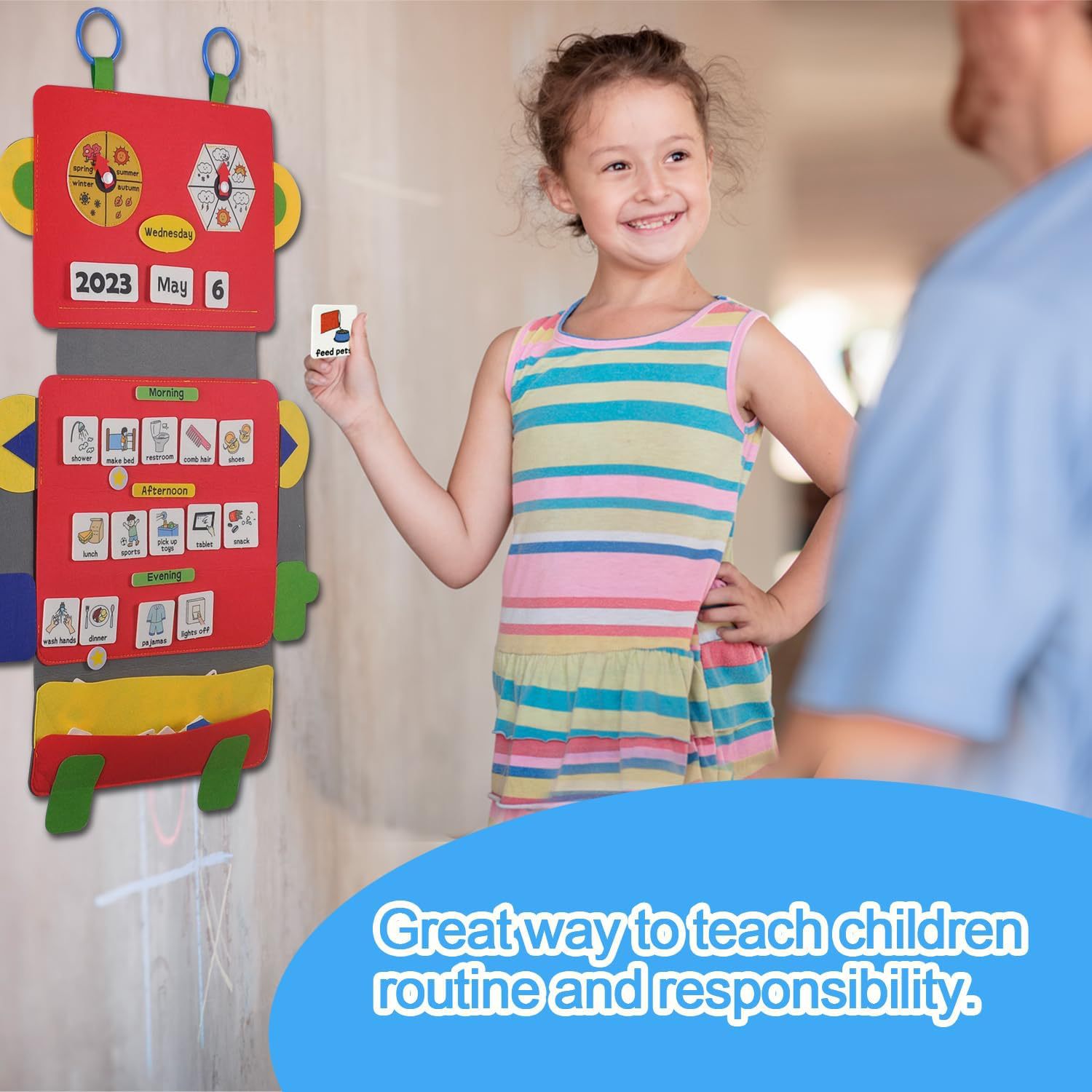 Early Education Props Montessori Non-woven Handmade DIY Weather Creative Felt