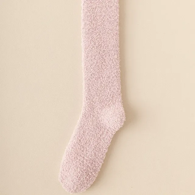Lint free Coral Fleece Socks Warm Pink - Shop at LoveMi