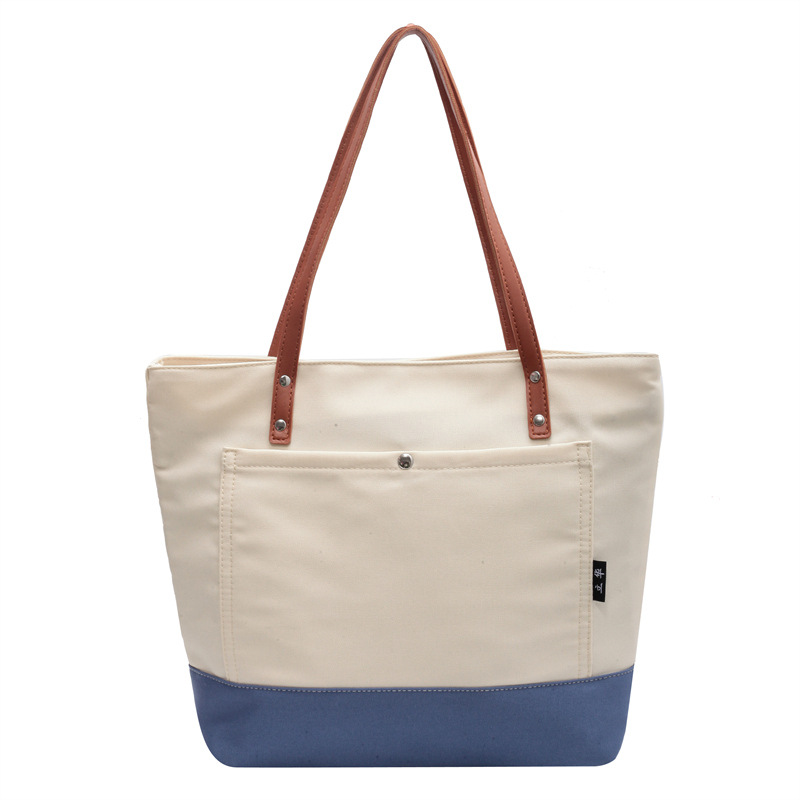 Canvas Contrast Shoulder Bag
