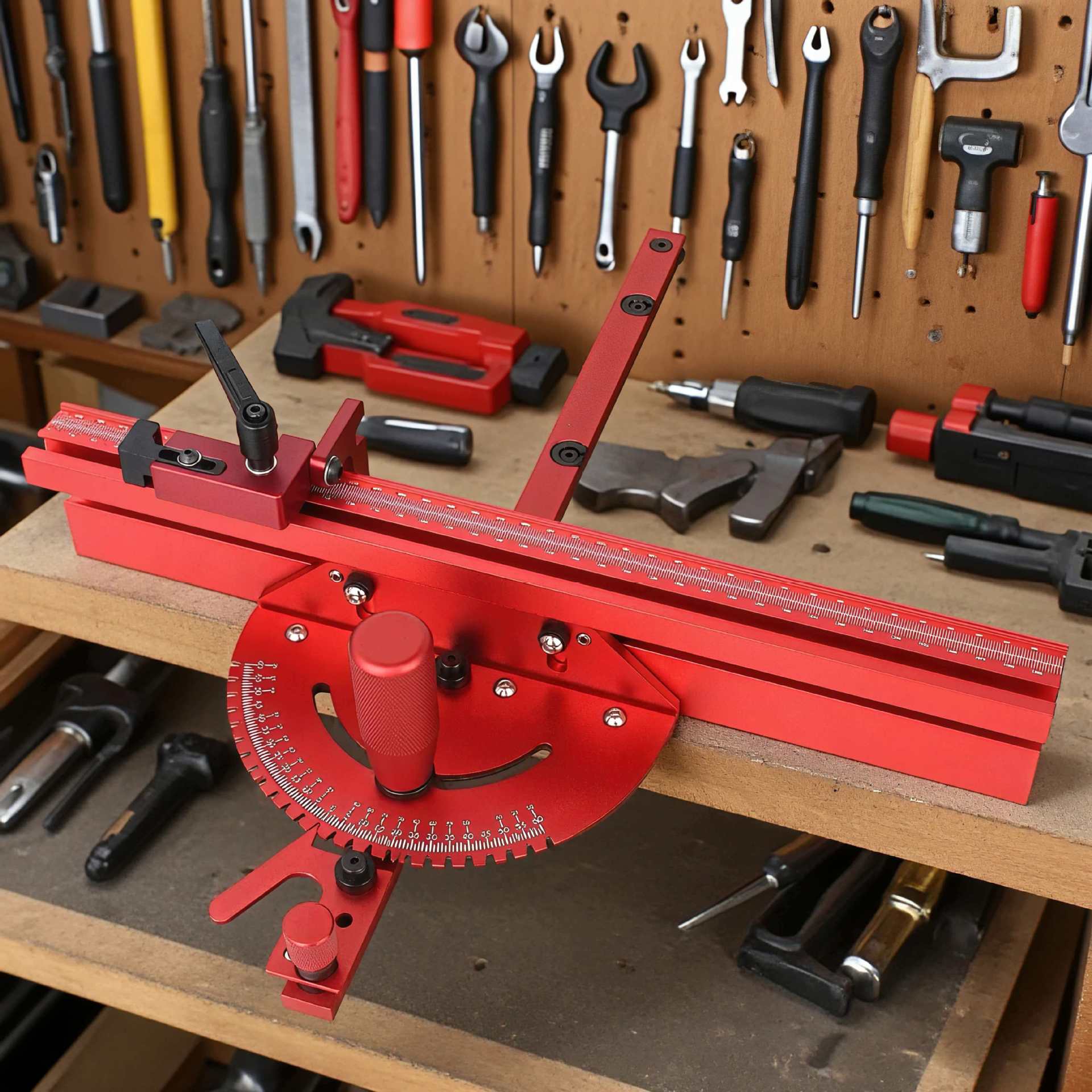 Aluminum Alloy Woodworking Push Handle With Adjustable Angle