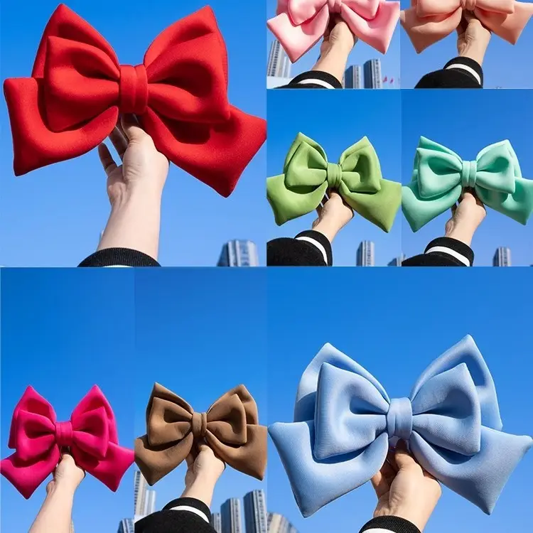 Helmet Ornament Bow Electric Car Back Seat