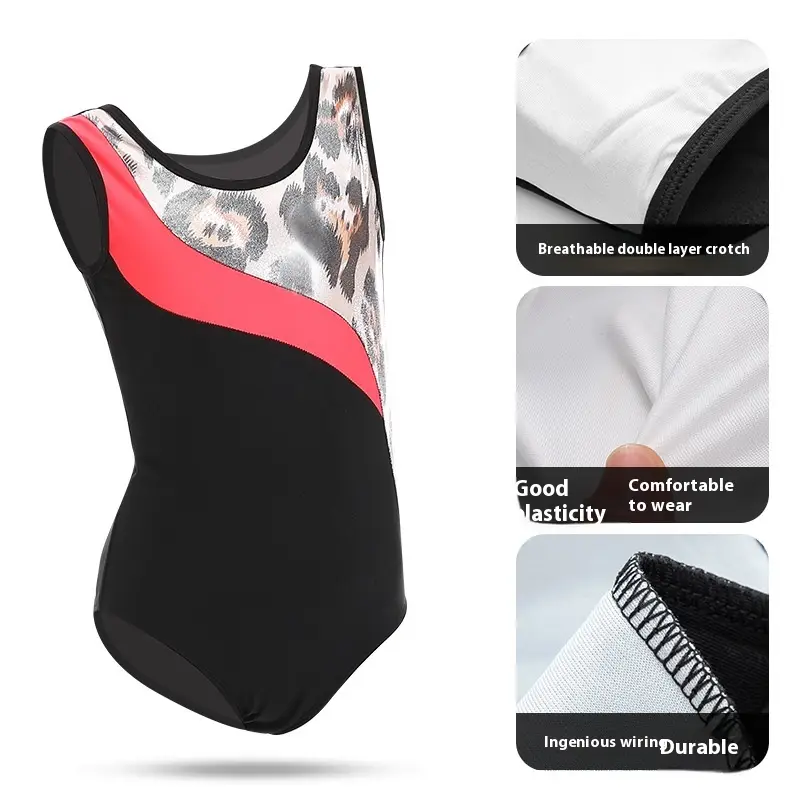 Girl's Chinese Classic Dance Exercise Clothing Girl's Swimsuit