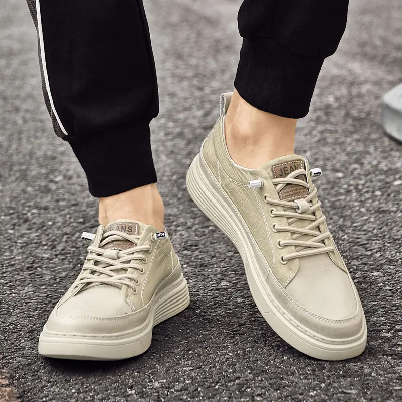 Plus-size Board Shoes Men's Cowhide Casual Leather
