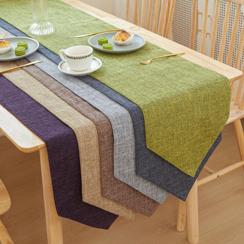 Creative Solid-Color Home Triangle Table Runner