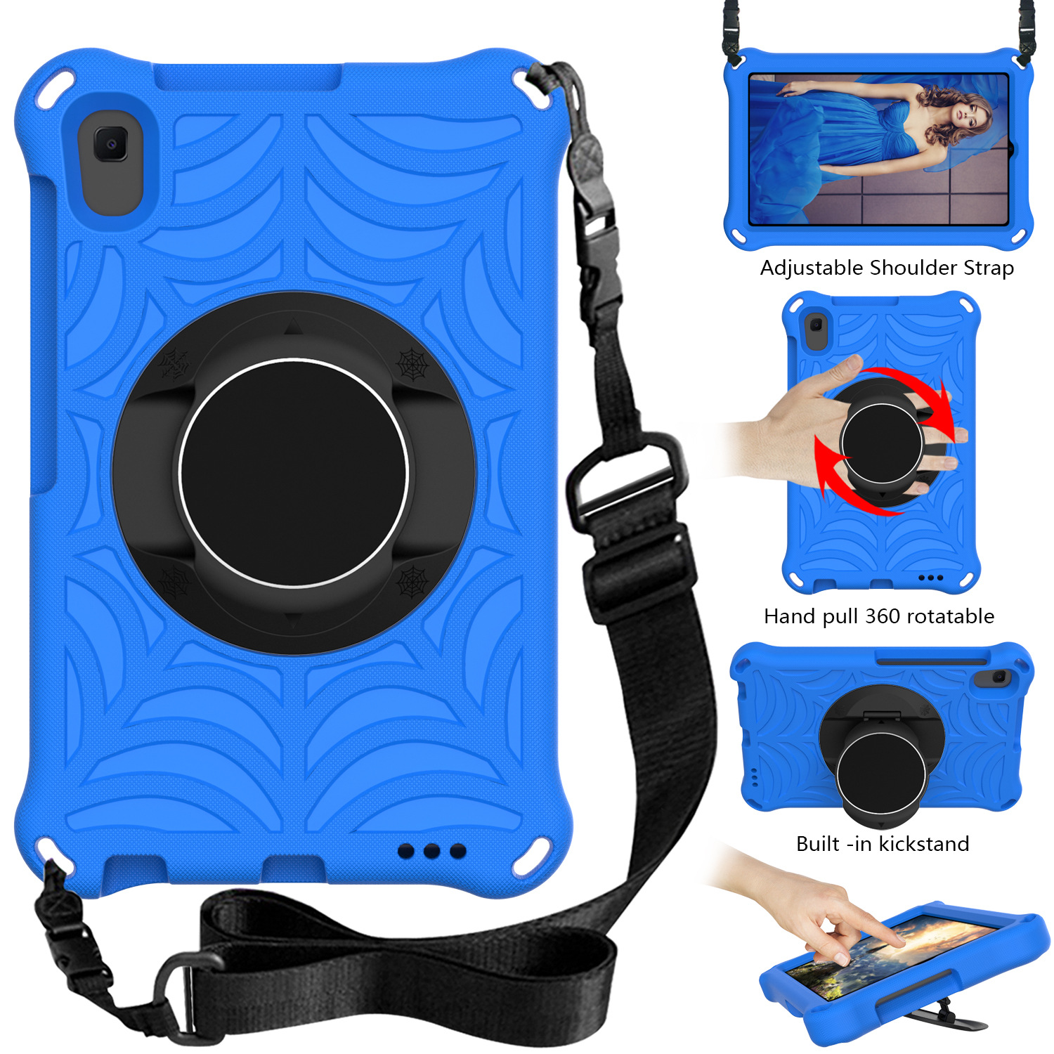 Pure Color All-matching Spider Eva Tablet Computer Protecting Case