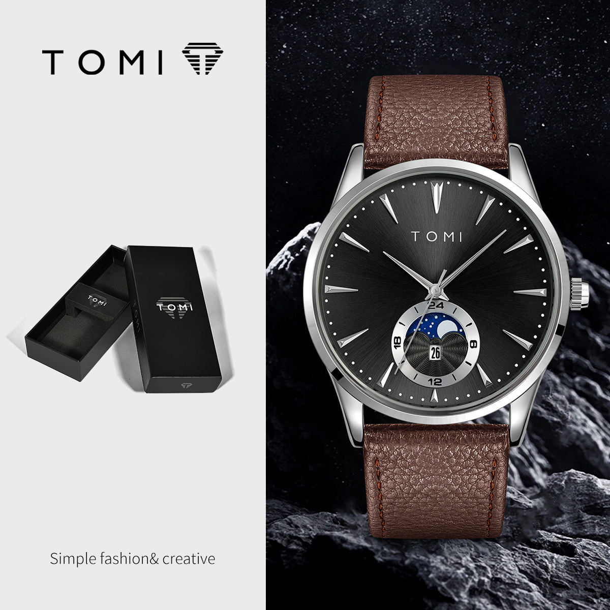 Korean-style Fashionable Round Watch For Men And Women, Simple And Casual 10