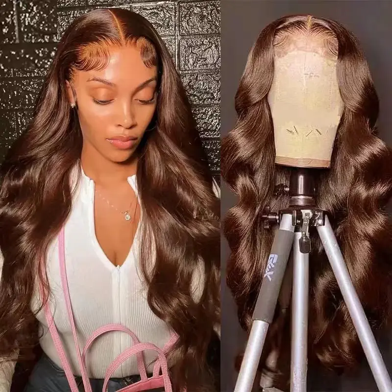 Dark Brown Large Wave Lace Front Wig