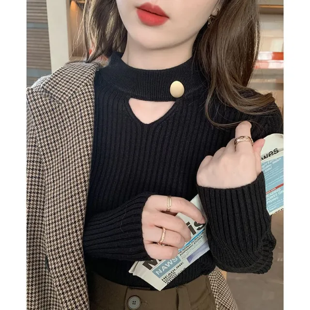 Inner Match Slimming Sweater High grade Top Black - Shop at LoveMi
