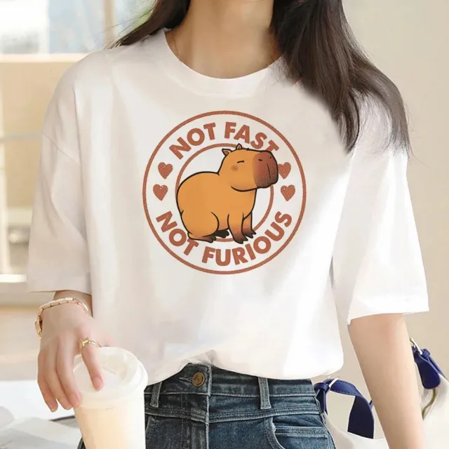 Cute Capybara Clothing Women Vintage Cartoon T Shirt H51503 - Shop at LoveMi